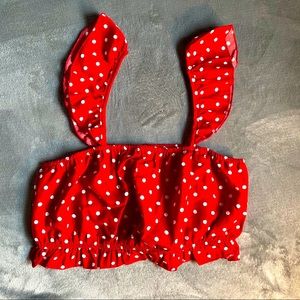 ❣️Minnie Mouse polka dot crop top